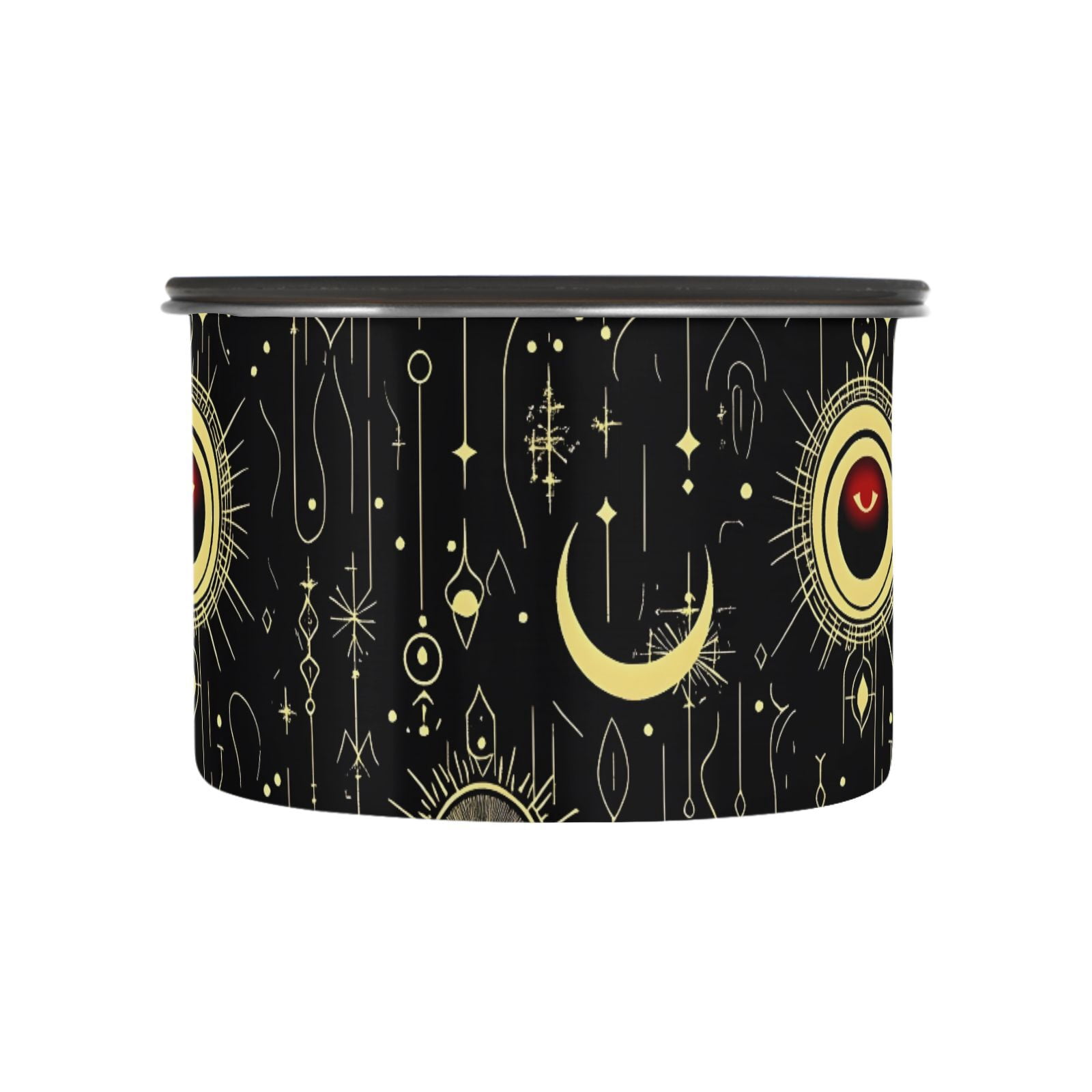 Astrology Eye Sun Moon Alchemy Airtight Coffee Bean Canister 30oz Food Storage Containers with Lids For Gournd, Tea, Sugar, Flour, Rice, Cereal, Candy Cookie Jar