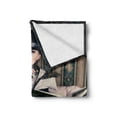 thumbnail image 2 of Gothic Soft Flannel Fleece Throw Blanket, Portrait of Steampunk Woman with Medieval Vintage Outfit Art of Historic Fashion, Cozy Plush for Indoor and Outdoor Use, 60" x 80", Brown Teal, by Ambesonne, 2 of 6