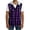 #060-Purple, variant on Donemore Men's Sleeveless Hooded Zip Front Plaid Shirt with Pockets Casual Outdoor Style