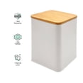 thumbnail image 3 of Canister Homecreations Metal Blanco con Tapa Bambú 1300ml, 3 of 4