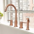 thumbnail image 2 of Akicon Two-Handles Copper Widespread Kitchen Faucet with Side Sprayer Antique Copper Antique, 2 of 5
