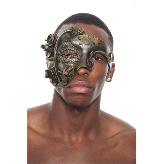 Halloween Steam Punk Costume Mask with Gears and Eyepiece Terminator Inspired 
