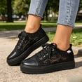 thumbnail image 6 of CHICVOMEY Sneakers for Women Fashion Thick Soled Lace Up Breathable Tennis Shoes Lightweight Comfortable for Summer Walking Work Beach Casual, 6 of 7