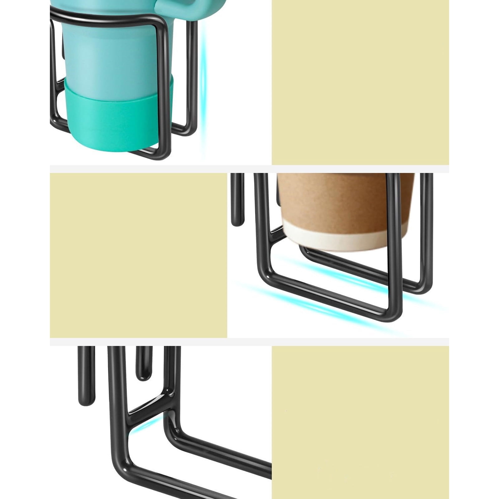 Metal Shopping Cart Beverage Holder for Baby Strollers Coffee Cups 5PCS