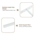 thumbnail image 4 of 4Set Floating Shelf Brackets, 8" 4 Holes Iron Hidden Shelf Supports, White, 4 of 7