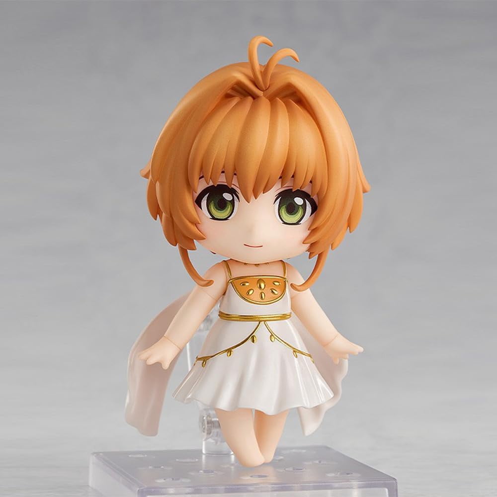 New Sakura‌ Figure, Q Version Replacement Face Kinomoto Sakura‌ Action Figures 10cm/3.9inch Character PVC Collectible Handicrafts for Anime Fans Gift