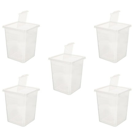 HOMEMAXS 5pcs Reptile Feeding Box Reptile Breeding Box Transport Container for Bearded Dragon Lizard