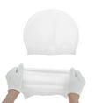thumbnail image 5 of Unique Bargains 1 Pc Silicone Waterproof Non-slip Swim Cap White, 5 of 5
