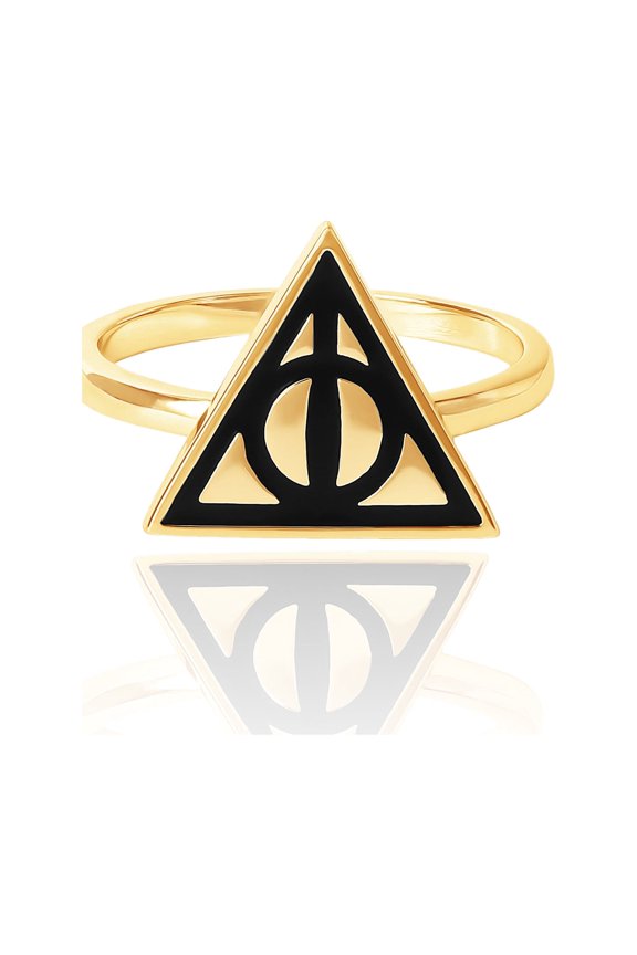 Women's Gold Plated Deathly Hallows Ring