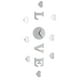 thumbnail image 1 of Ounissouiy Paquete de 12, un juego, diseño de letras de amor, superficie de espejo, reloj de pared, pegatinas de pared, superficie lisa Flexible, Decoración del hogar, 1 of 6