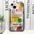 thumbnail image 3 of Funda de teléfono estética con pegatinas de collage y etiquetas mixtas para iPhone 15, 14, 13, 12, 11 Pro Max, Mini, XS, X, XR, SE, 7, 8 Plus, funda suave transparente, 3 of 5