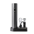 thumbnail image 1 of Electric Wine Opener Set, Electric Wine Bottle Opener with Storage Base/Wine Aerator Pourer/Foil Cutter/Wine Stopper (Black, Battery Operated, 4 x AA Batteries Not Included), 1 of 5