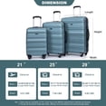 thumbnail image 2 of 3 Piece Luggage Sets, Expandable Hardside Suitcases 25in/29in, Carry on 21in, Travel Luggages with Double Spinner Wheels TSA Lock Lightweight, Dark Green, 2 of 6