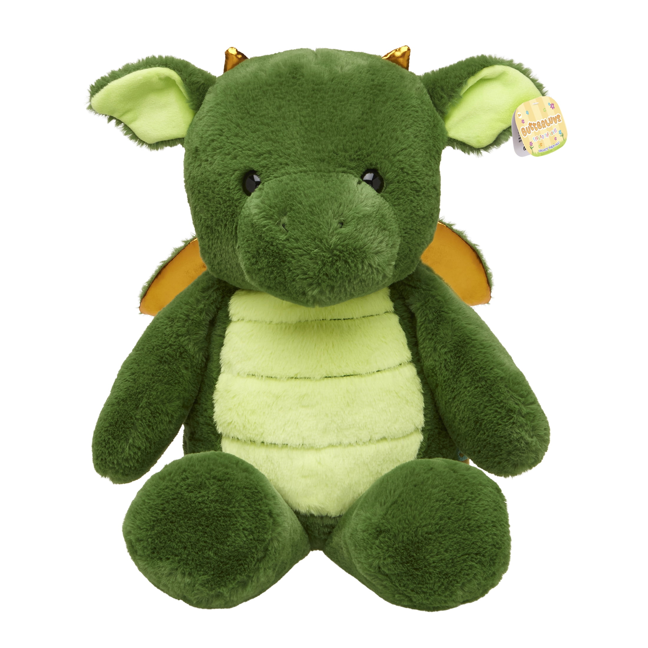 ButterLuvs Plush Dragon Stuffed Animal, 24 Inch Large Super Soft Green Cuddly Dragon
