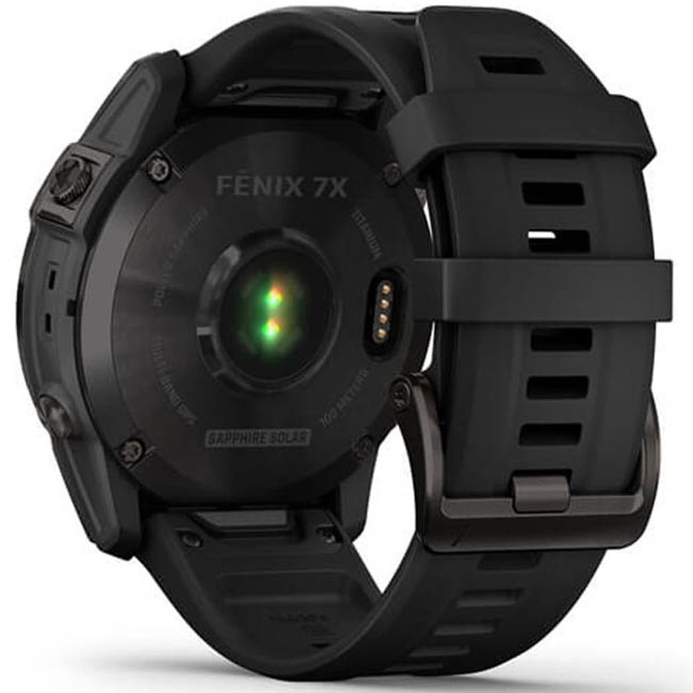 Garmin 010-02541-10 Fenix 7X Sapphire Solar Smartwatch Carbon Gray DLC Titanium with Black Band Bundle with 2 YR CPS Enhanced Protection Pack
