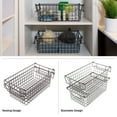 thumbnail image 4 of Set of 2 Storage Bins - Basket Set for Toy, Kitchen, Closet, and Bathroom Storage - Medium Shelf Organizers with Handles by Home-Complete (Brown), 4 of 9