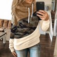 thumbnail image 2 of Vedolay Sweatshirts Women Women's Oversized Hooded Sweatshirts Casual Long Sleeve Pullover Loose Lightweight Fall Clothes,Khaki 4XL, 2 of 4