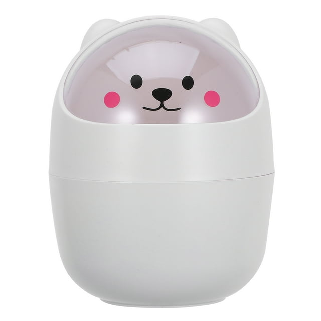 MasteelfCA 1 Pc Mini Garbage Storage Bucket Trash Can with Shake Lid Small Waste Bin