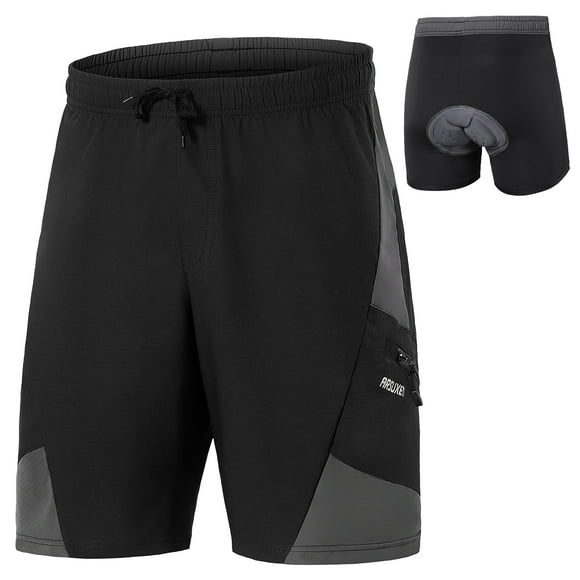 Shorts para hombre Pantalones cortos de bicicleta acolchados 2 en 1 con bolsillos Pantalones cortos Arsuxeo Shorts para hombre