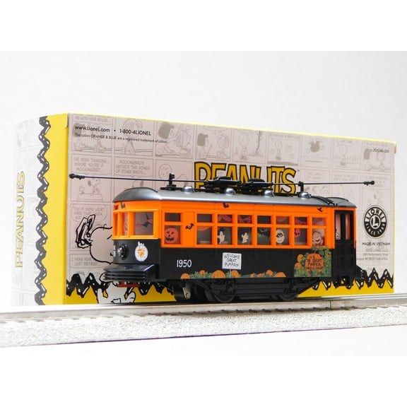 LIONEL PEANUTS HALLOWEEN "It's the Great Pumpkin" TROLLEY O GAUGE 2535140