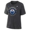 thumbnail image 2 of Women's Fanatics  Heather Charcoal Edmonton Oilers 2025 Western Conference Champions Locker Room T-Shirt, 2 of 3