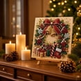 thumbnail image 5 of DIY Christmas Pearl Diamond Painting Art Kit with Frame, Festive Pearl Beads Art Craft for Home Wall Decor, Gemstone Diamond Dots Set for Indoor Holiday Decoration (ElkC), 5 of 7