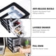 thumbnail image 5 of Armario de almacenamiento de cuatro niveles, tipo cajón, portátil, multifuncional, organizador de muebles (negro y transparente), 5 of 7