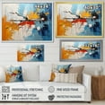 thumbnail image 4 of Designart "Harmonious Abstraction II" Abstract Collages Floater Framed Wall Art Living Room, 4 of 7