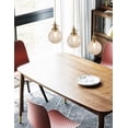 thumbnail image 5 of FSLiving No Wiring Needed Pendant Light with 15ft Plug-in Gold Braided Cord Dimmable Hanging Swag Lamp Clear Glass Globe Shade with Copper Lamp Holder for Reading Room,Bulb Sold Separately - 1 Light, 5 of 8