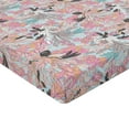 thumbnail image 4 of Ambesonne Flowers Fitted Sheet, Floral Spring Vibes Print, Full Size, Soft Blue Pale Pink Peach, 4 of 5