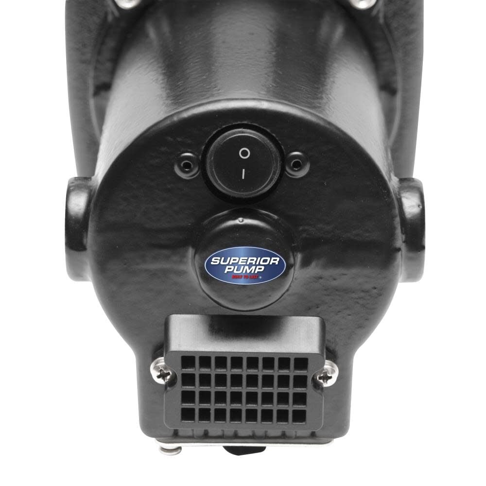 Superior Pump 90050 Transfer Utility Water Pump 1/2 Hp Cast Iron, Black