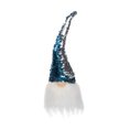 thumbnail image 6 of Northlight 10" Pre-lit Gnome with Blue and Silver Flip Sequin Hat Christmas Decoration, 6 of 7
