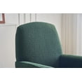 thumbnail image 4 of Nursery Rocking Chair with Adjustable Footrest & Ergonomic Backrest, Teddy Fabric Glider Chair with Side Pocket & Thick Seat Cushion, Rocking Accent Chair for Living Room Bedroom Office, Green, 4 of 7