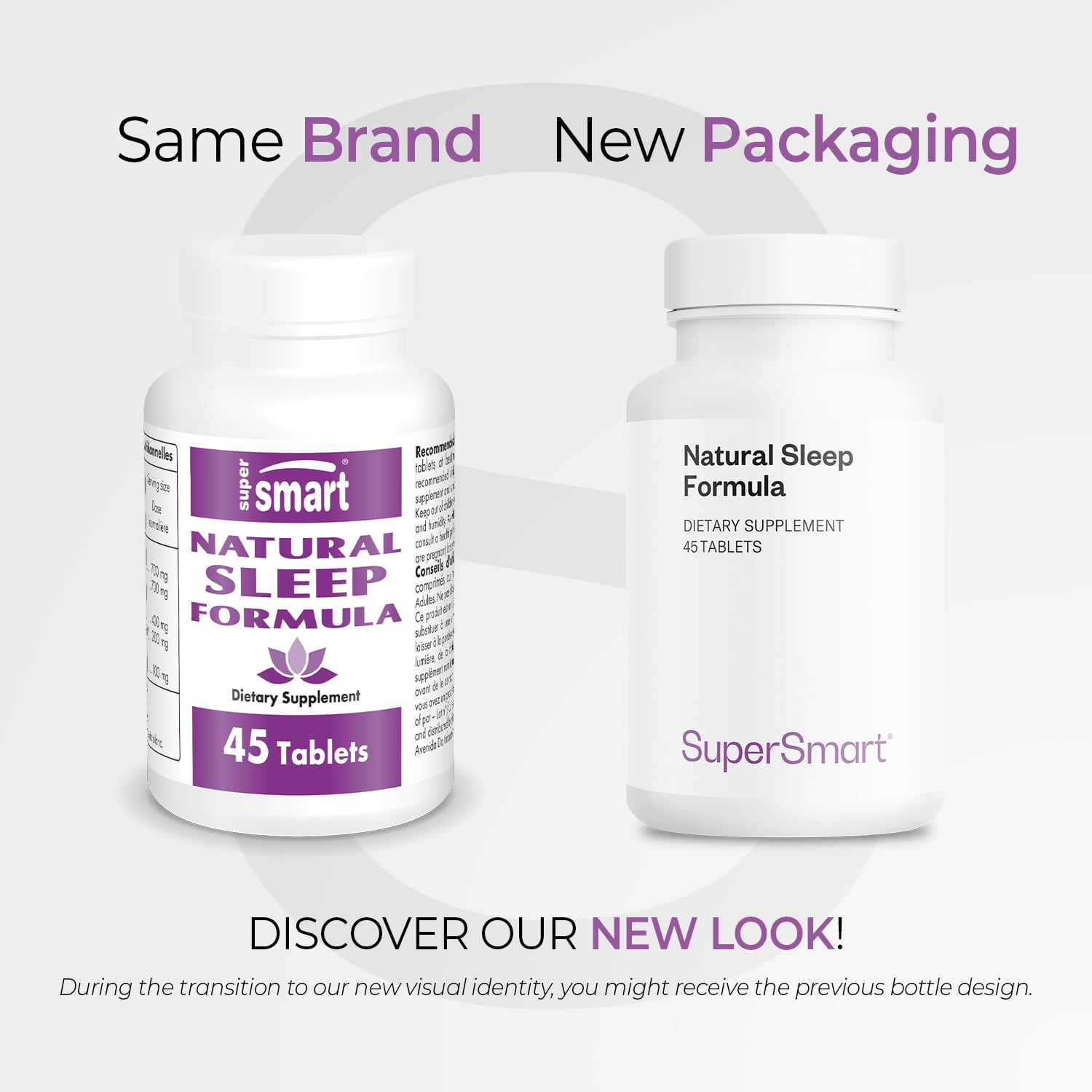 SuperSmart - Natural Sleep Aid Formula - with Valerian Root, L-tryptophan & Rhodiola Rosea - Natural Sleeping Pills | Non-GMO & Gluten Free - 45 Tablets