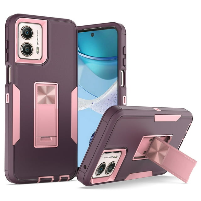 Étui Robuste Antichoc avec Béquille pour Moto g 5G 2023 g Play Pure Power Stylus Edge 40 Pro X40 30 Pro, Étui de Protection pour Voiture, Violet, pour Edge Plus 2022