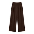 thumbnail image 4 of CQONEPT Women's Wide Leg Pant High Waisted Business Casual Dress Pants High Waisted Pleated Fall Pants with Pocket, 4 of 6