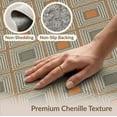 thumbnail image 6 of ODIKA 4'x6' Washable Area Rug Tone Repeating Earthy Network Framework Structured Terracotta for Home Office, Under Desk, Non-Slip Chair-Friendly, Flatwoven, 6 of 7