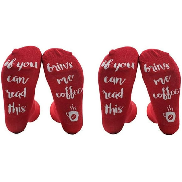Chaussettes à Vin + Boîte Cadeau Si Vous Pouvez Lire Ceci-un des Meilleurs Cadeaux pour Femmes et Bas de Noël Lot de 2