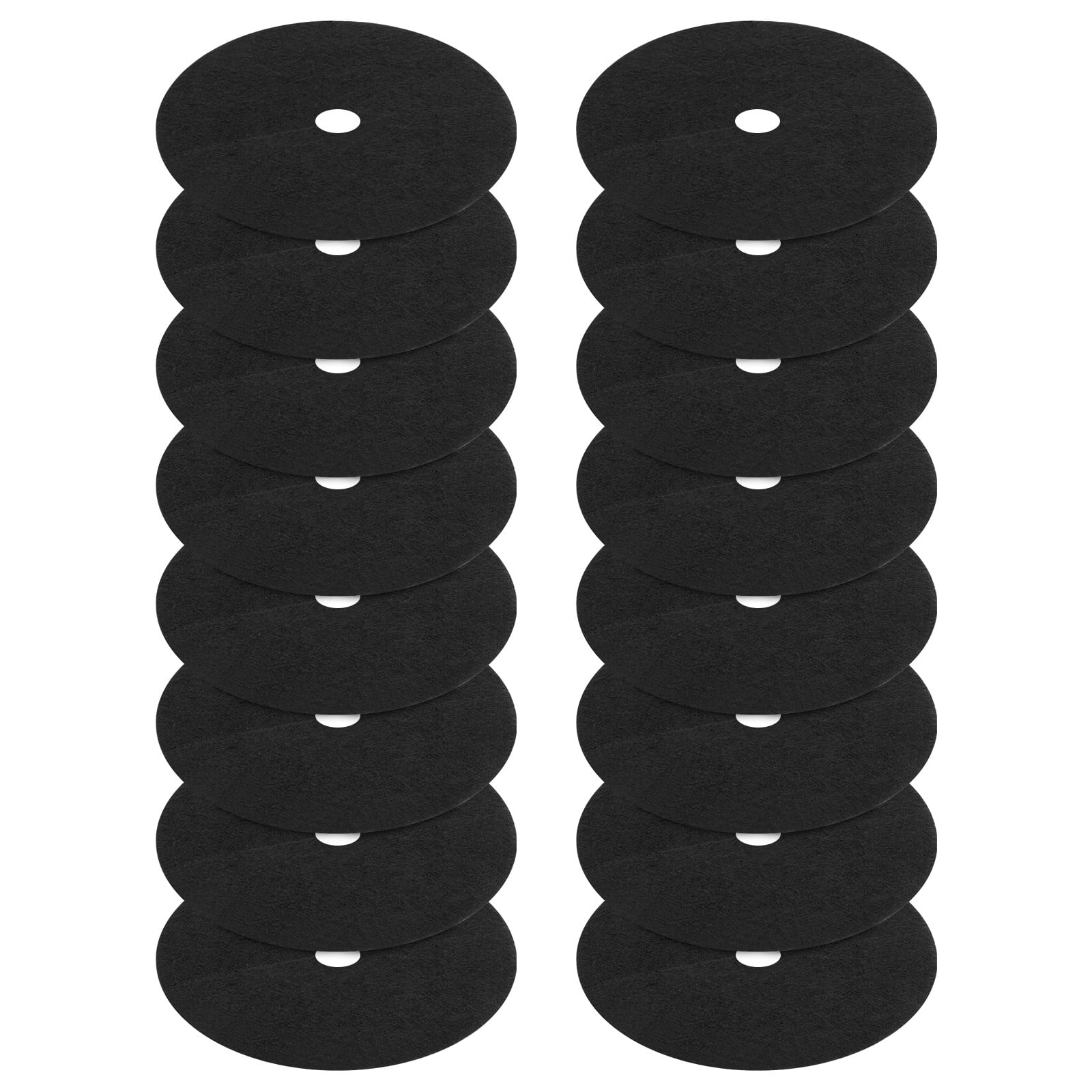 Uxcell 16 Pack Non Woven Tree Cover Rings,12.5 Inch Weed Fabric Cover,Apply To Tree Mulch Ring(Round Black)