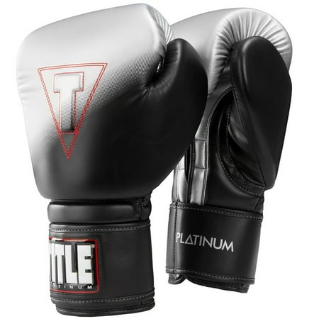 - Title Boxing Platinum Proclaim Power Hook and Loop Bag Gloves - Black/Silver