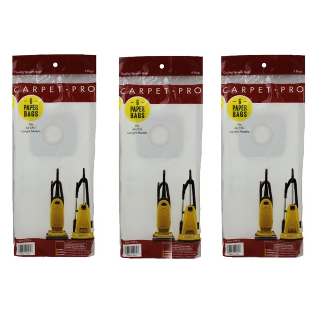 18 Carpet Pro Vacuum Cleaner Bags, CPU Commercial Vacuum Bags Part 06.