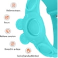 thumbnail image 3 of Bracelet Sensoriel Simple en Forme de Frog, Jouet de Décompression en Silicone, Bracelet de Jeu Sensoriel Frog Kawaii, Mini Flip Finger Press (Bleu Clair, 1 Pce), 3 of 8