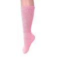 thumbnail image 4 of Long Cotton Cushion Crew Socks 3 Pairs Pink Casual Socks Size 9-11, 4 of 4