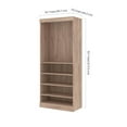 thumbnail image 2 of Bestar Pur 36W Closet Organizer in rustic brown, 2 of 6