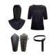 thumbnail image 5 of Camisas con mangas de codo lisas para hombre, pantalones cortos, jersey de cuello redondo, conjuntos de ropa de cosplay suaves y cómodos, blusa de poliéster para hombre, 5 of 8
