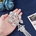 thumbnail image 6 of Tassel Rhinestone Applique Sewing Crystals Applique Decoration Silver Crystals Applique Decoration Shiny Rhinestone Applique for Gown Headpiece Shoes Bags or Other Item, 6 of 7