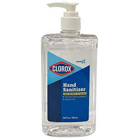 Clorox - Commercial Solutions Hand Sanitizer Gel with Pump, 16.9oz Bleach-Free Gel Hand Sanitizer, 500 mL Hand Sanitizer with Aloe & Vitamin E Kills More Than 99.999% of Germs on Contact