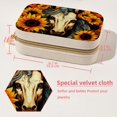 thumbnail image 5 of Unicorn Sunflower Velvet Portable Decorative Box with Removable Compartment - Jewelry Stand, Necklace Organizer, and Gift, 5 of 7