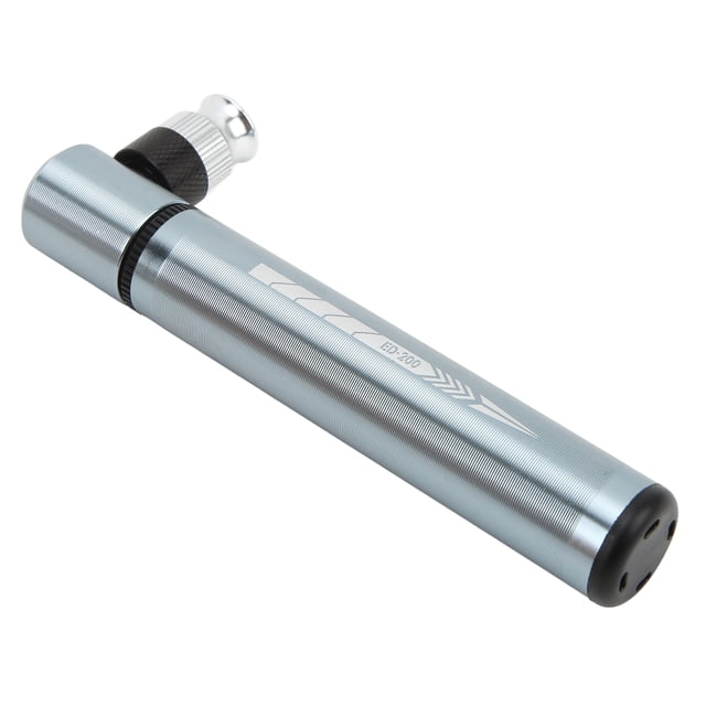 Bike Tire Inflator, CNC Processing Aluminum Alloy Hand Pump Mini for Road Mountain Bike Black,Titanium Color