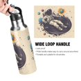 thumbnail image 4 of Yayeee 33oz Insulated Water Bottle Double Wall Stainless Steel with Flip Straw Lid, Beige Record, 4 of 7